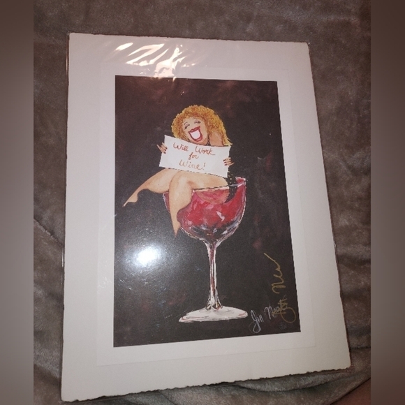 Jill neal printed signed will work for wine - Picture 1 of 3
